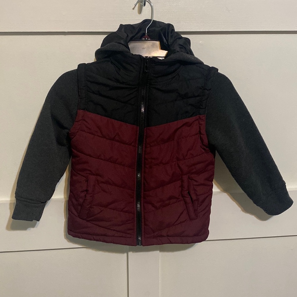 Distortion semi-puffer jacket